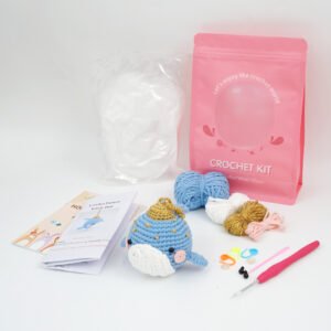 Knitting Plush Blue Whale Sea Animals Diy Beginner Crochet Kit