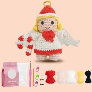 Christmas Dolls Decoracion Starter Crochet Kit Diy With Yarn