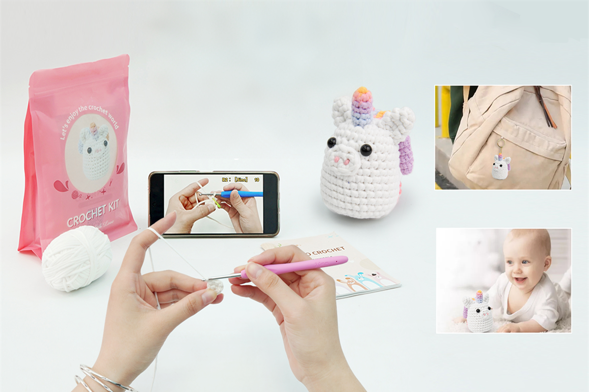 A beautifully organized crochet kit with premium materials