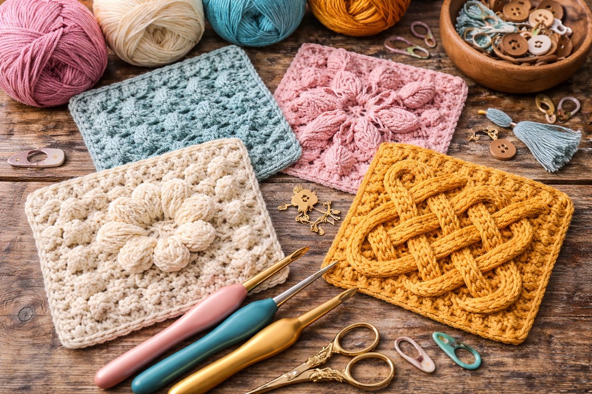 complex crochet texture