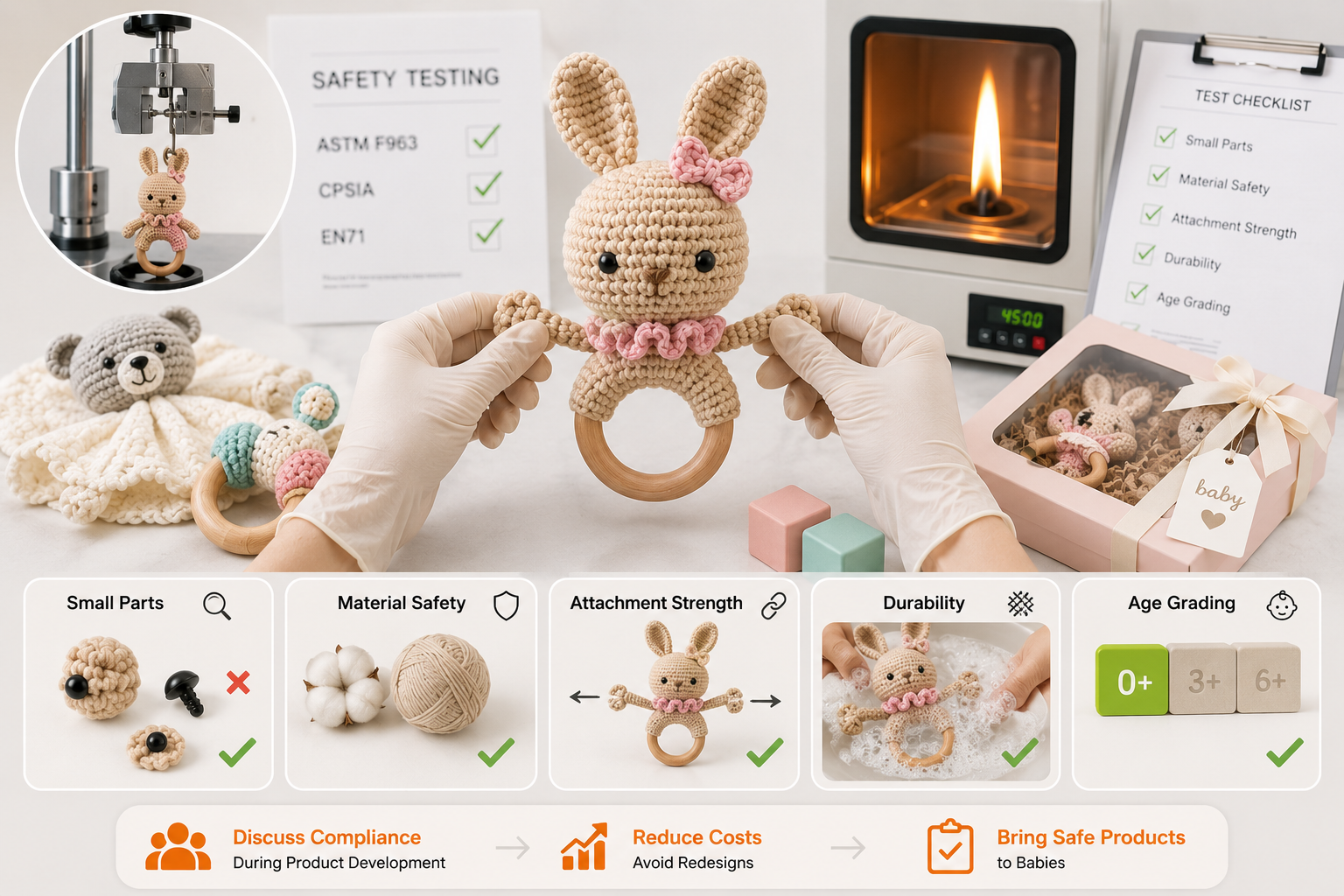 baby crochet toy safety testing