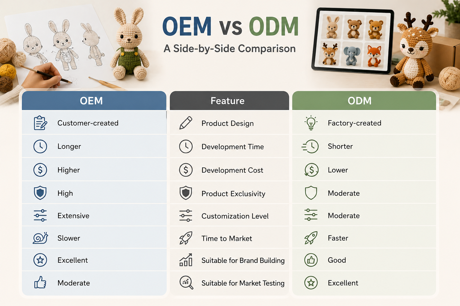 OEM vs ODM comparison