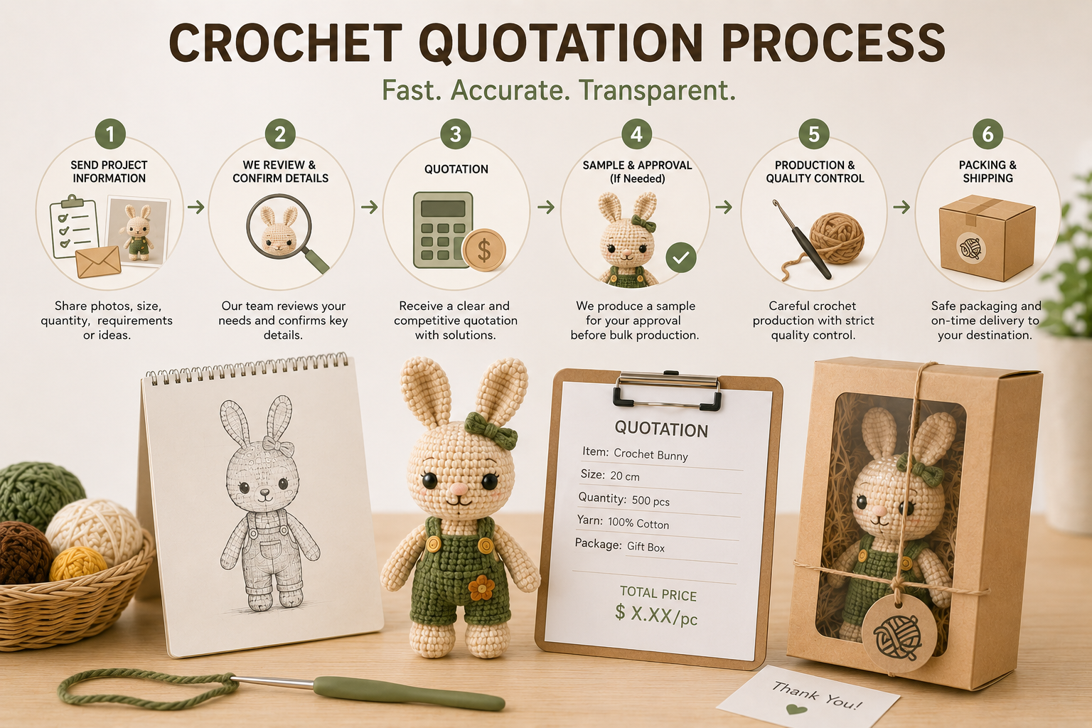 crochet quotation process