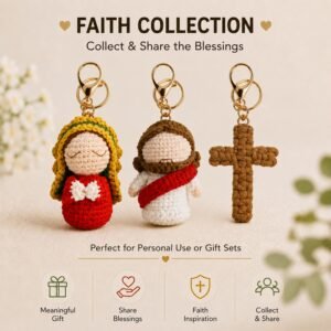 Christian Religious Amigurum Church Gift Pendant Blessed Keychain