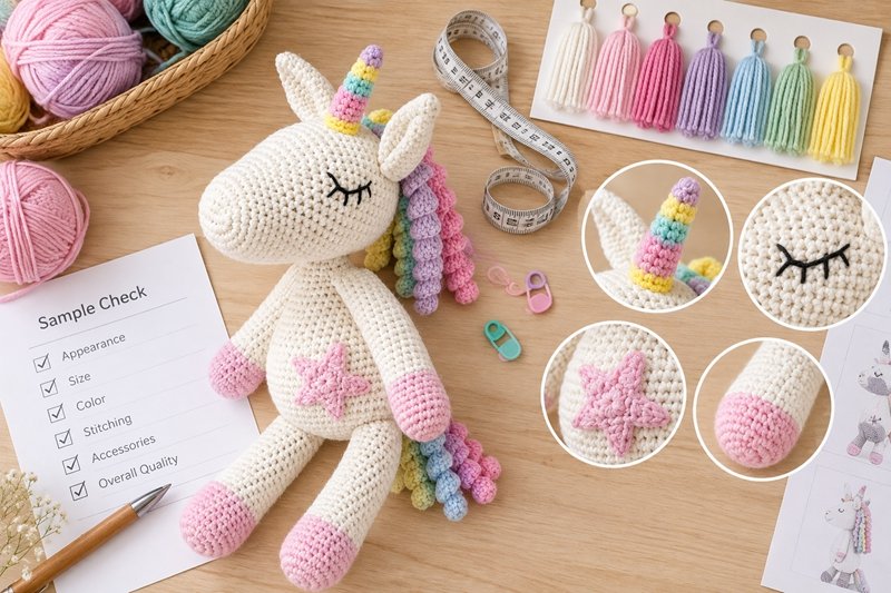 crochet sample measurement check with approved product specifications